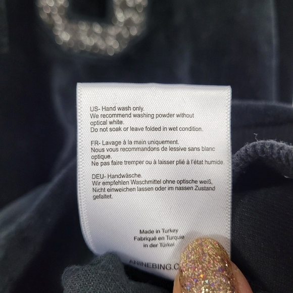 Anine Bing Velour Velvet Sweatshirt - Picture 12 of 12